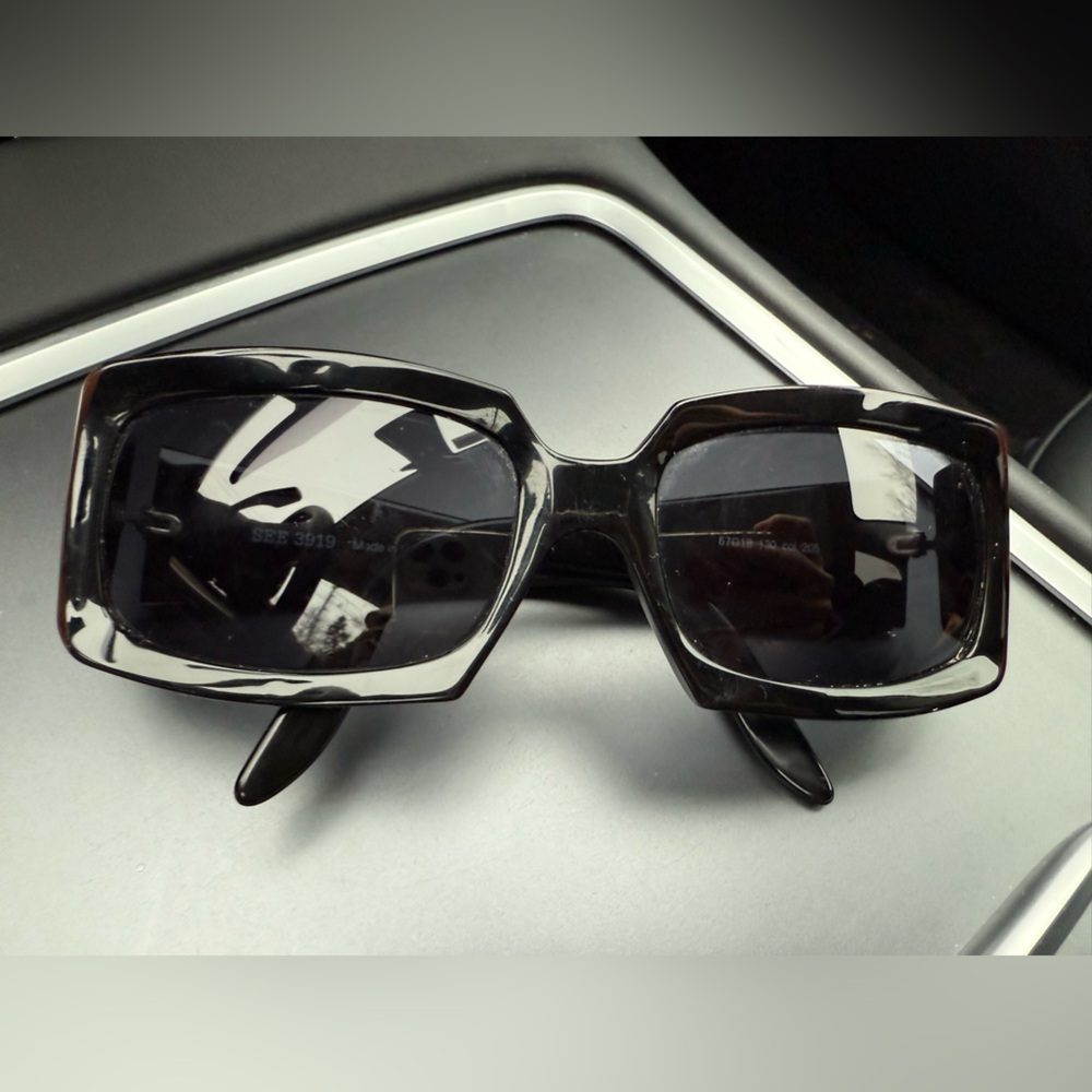 Made in Italy- Black Oversized Square Women’s Sunglasses